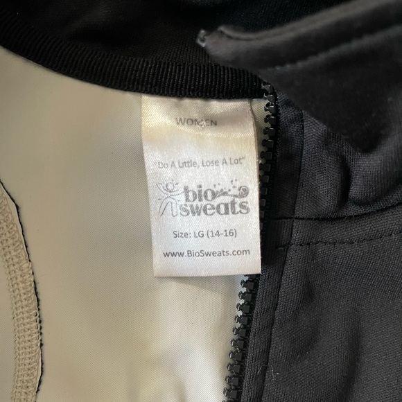 Bio Sweats Weight Loss sauna jacket size large 14-16 women’s sweat black & blue - Picture 6 of 10